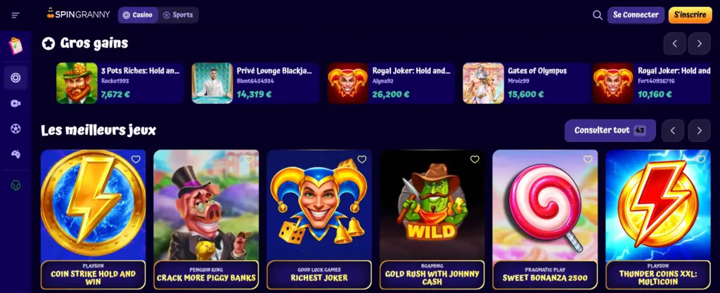 Spingranny Casino machines à sous