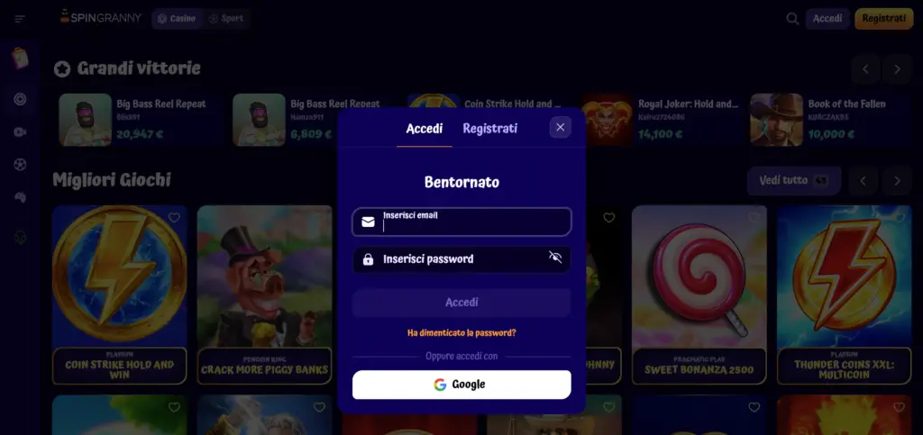 Spingranny login